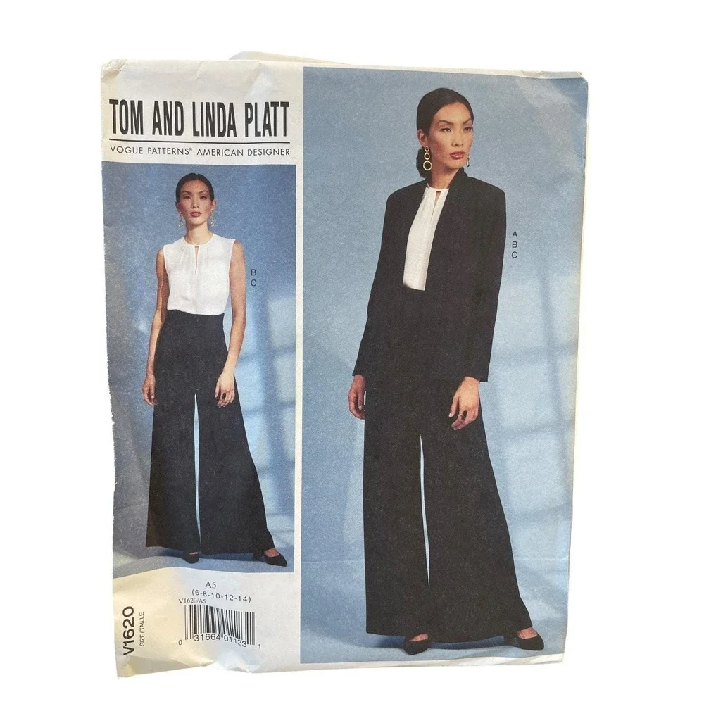Vogue V1620 Tom and Linda Platt Jacket Top Pants 6-14 Classic Style